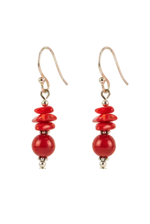 Paige Wallace Coral Chip Earrings