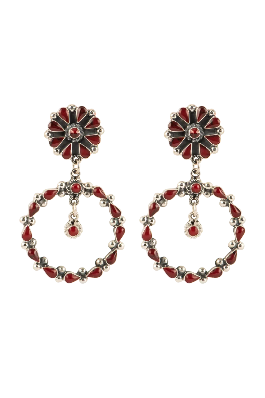 Paige Wallace Coral Flower Earrings