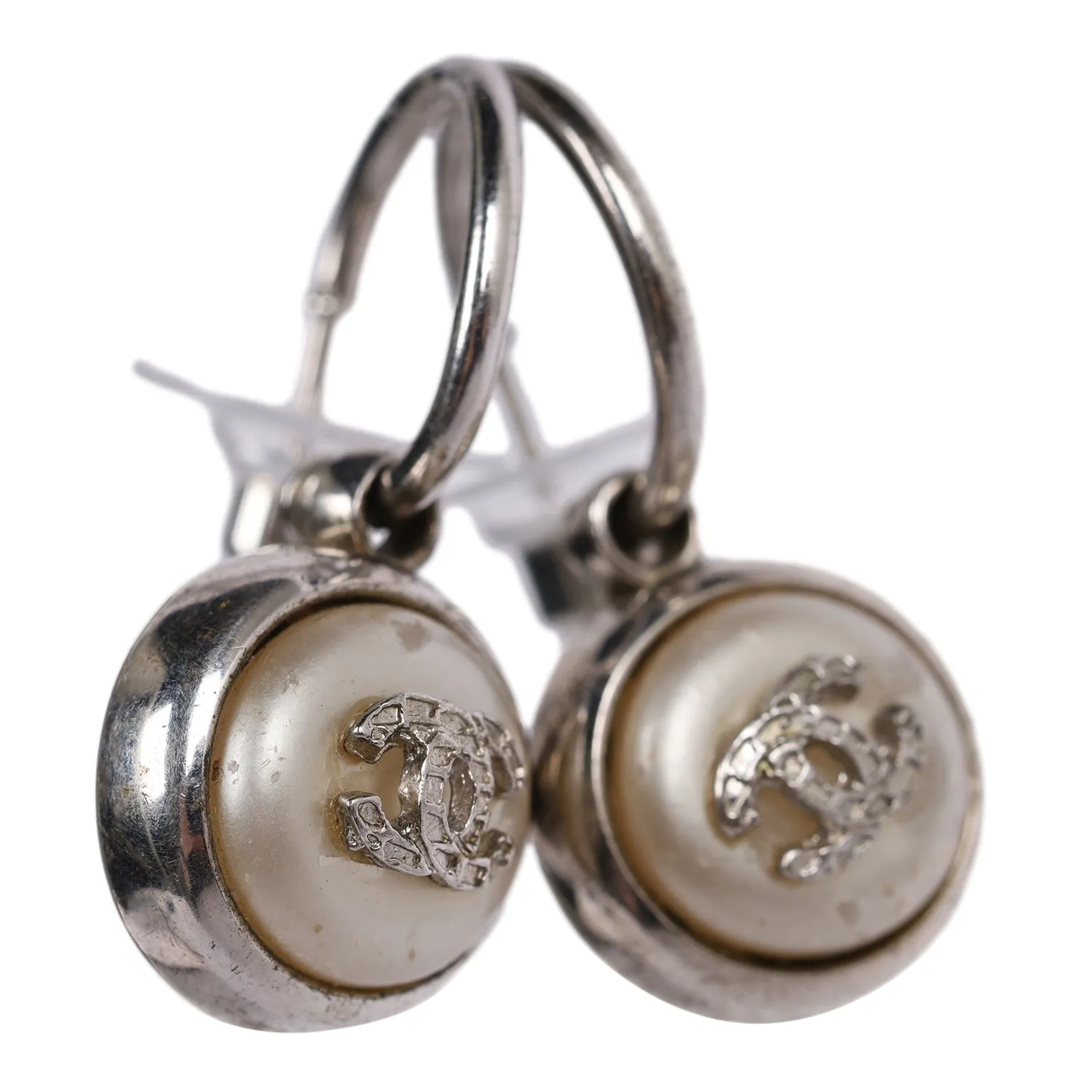 Pearl Drop Pierced Earrings (Authentic Pre-Owned)