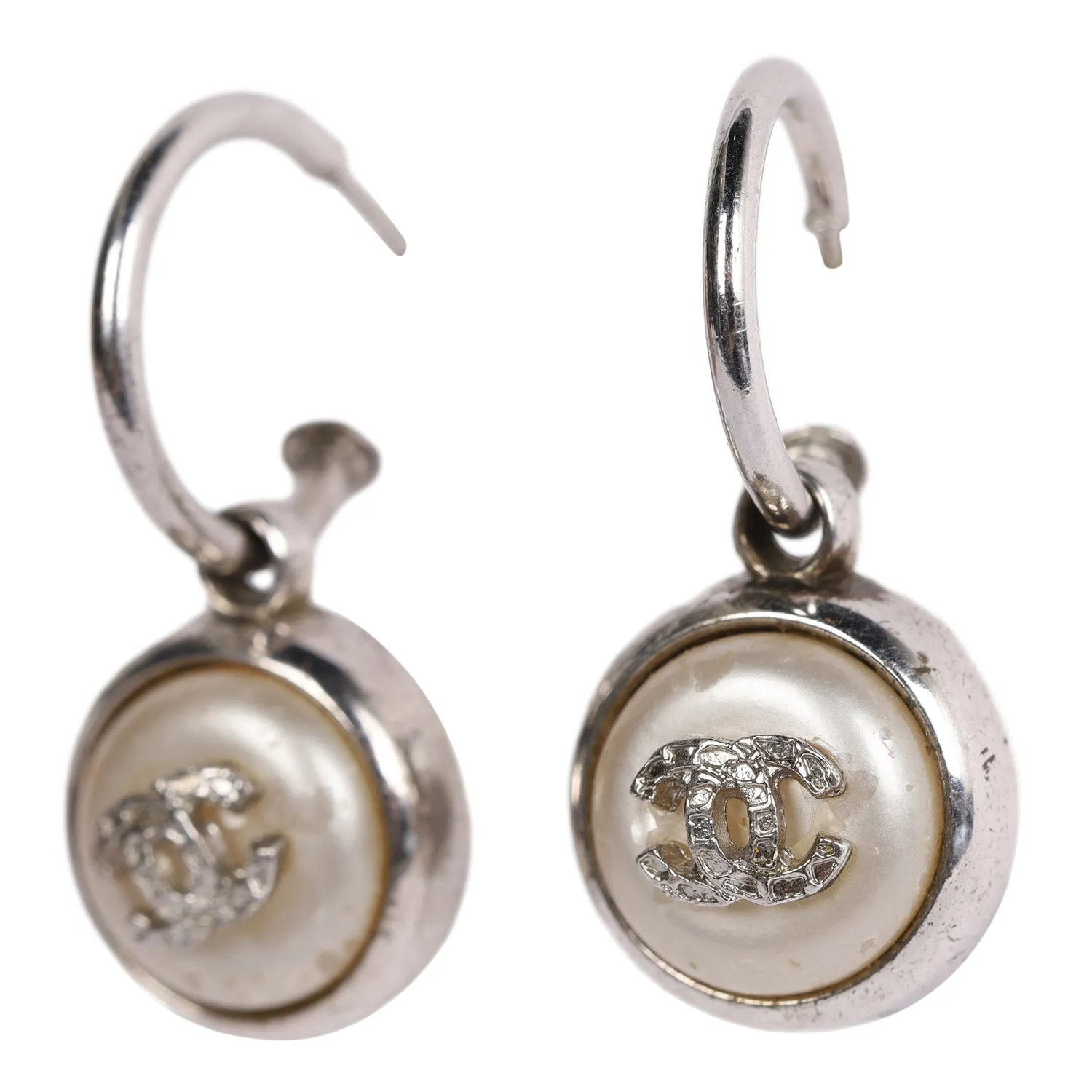 Pearl Drop Pierced Earrings (Authentic Pre-Owned)