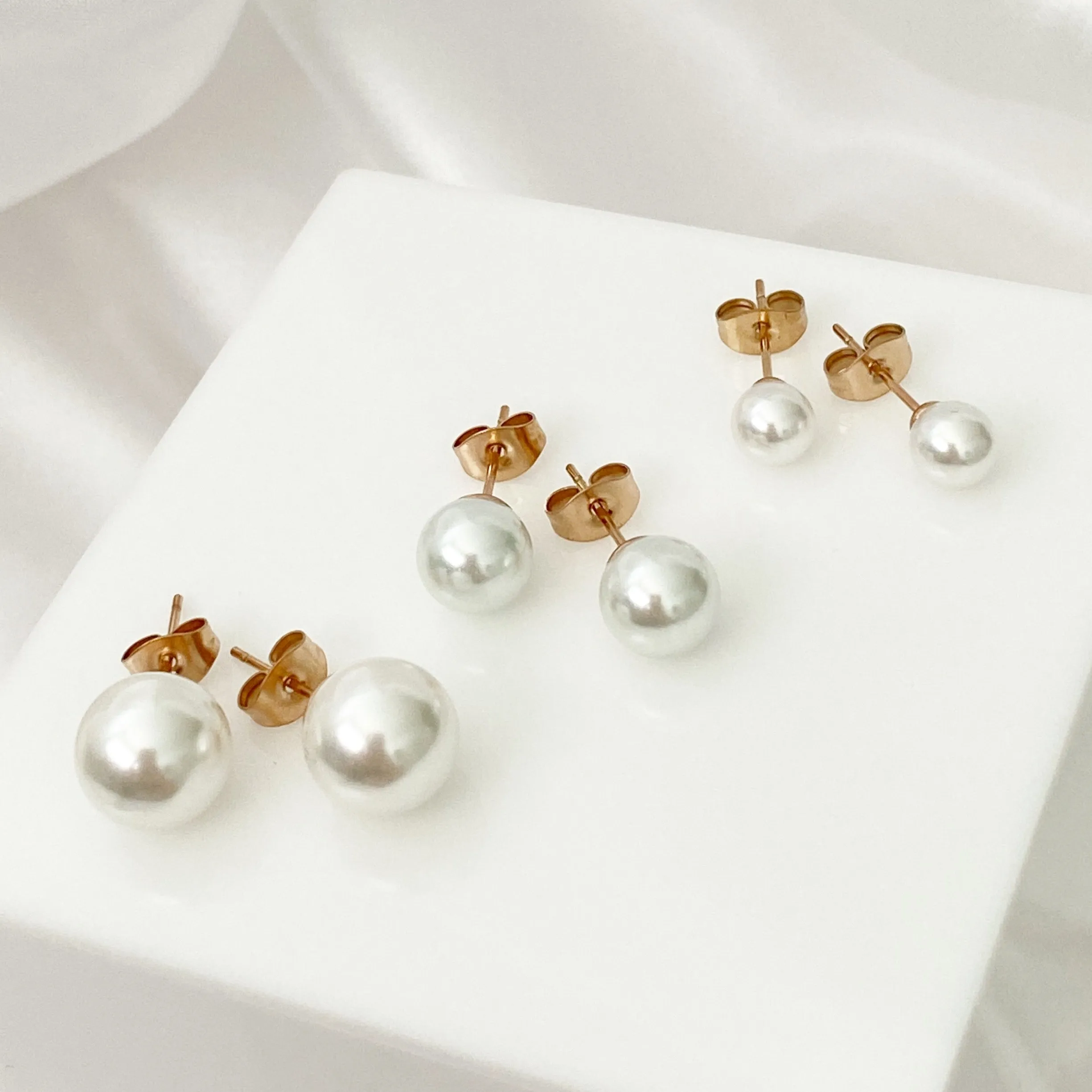 Pearl Stud Earrings