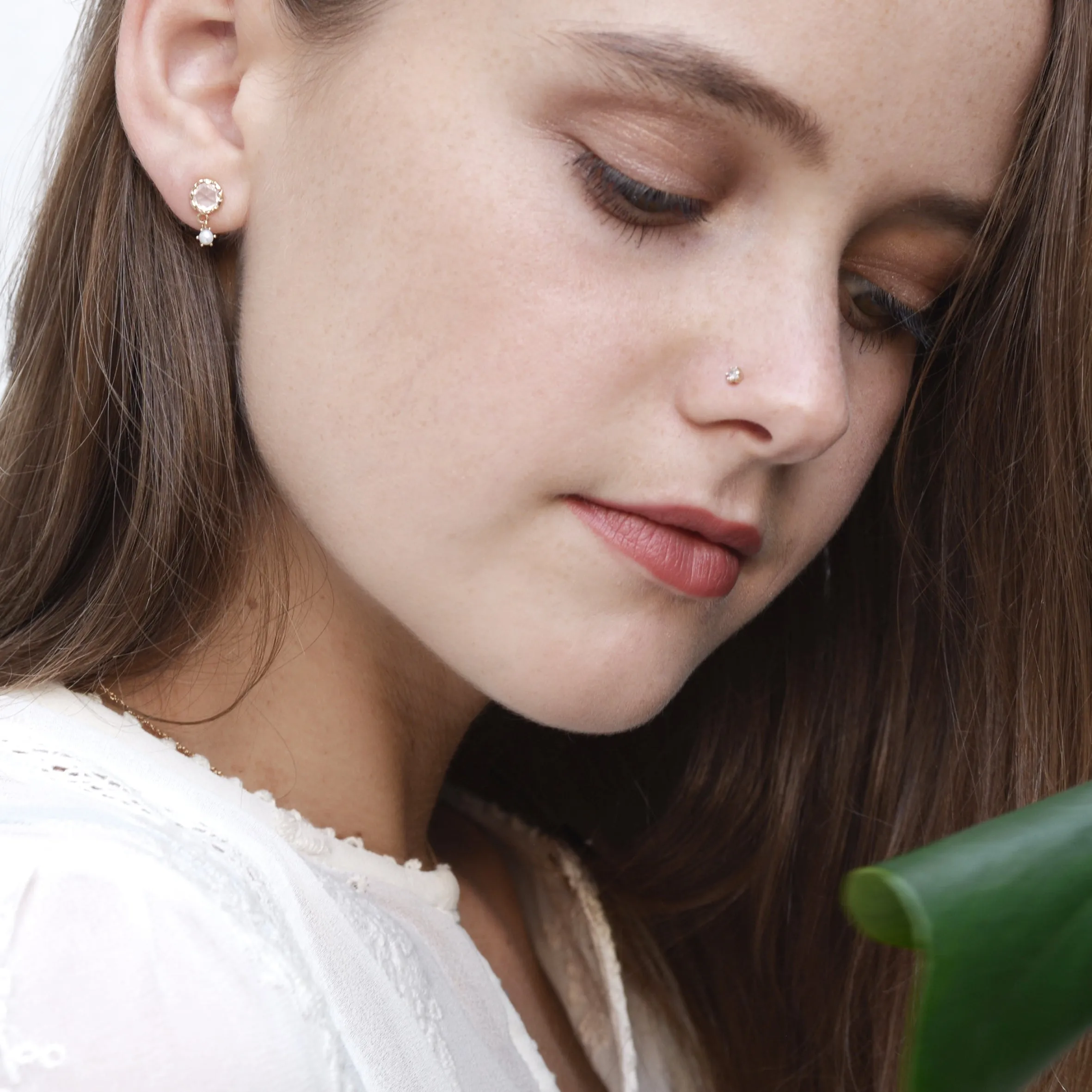 Rose fever pearl blossom Earrings - 14K/ 18K Gold