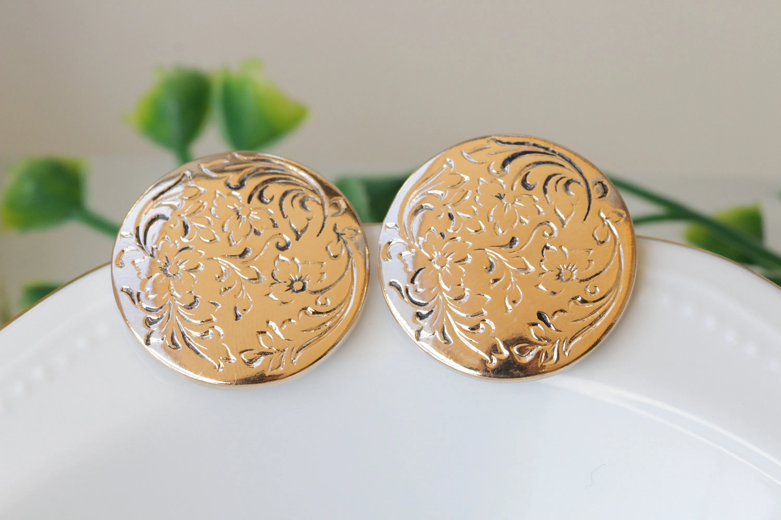 ROSE Gold DISK EARRINGS