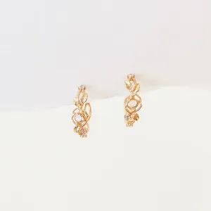 Rose Gold Wild Rose Earrings