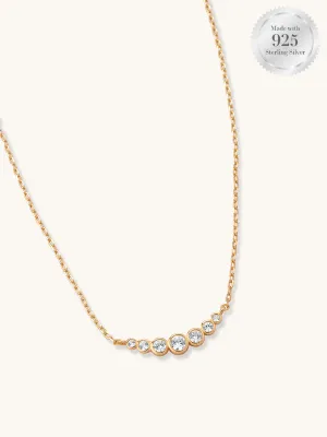 Round Bezel Curve Necklace