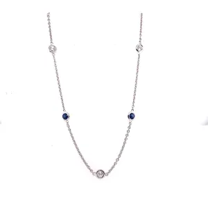 Sapphire and Diamond by the Yard Necklace