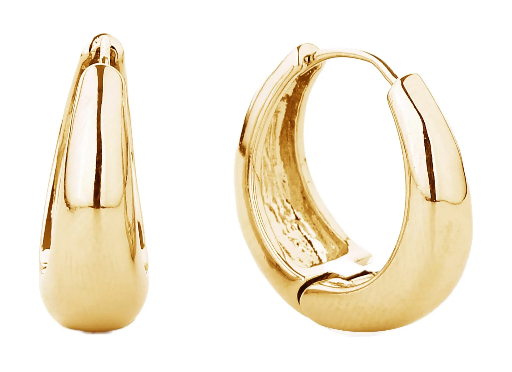 SJE310287 14K Dipped Brass Hoop Earrings