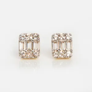 Solid Gold Art Deco Studs