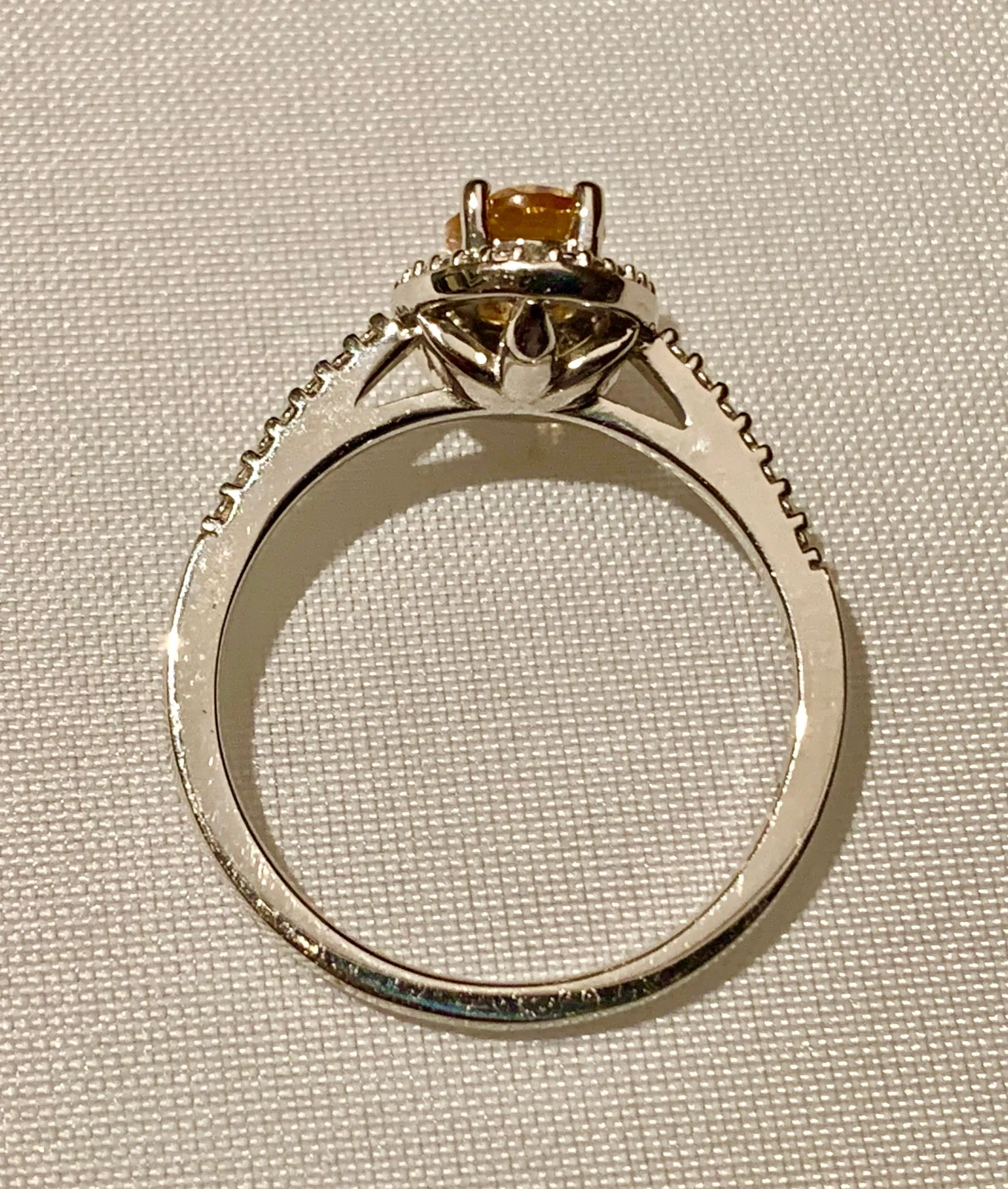 STERLING SILVER CITRINE RING