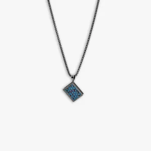 THOMPSON Journal necklace with blue enamel