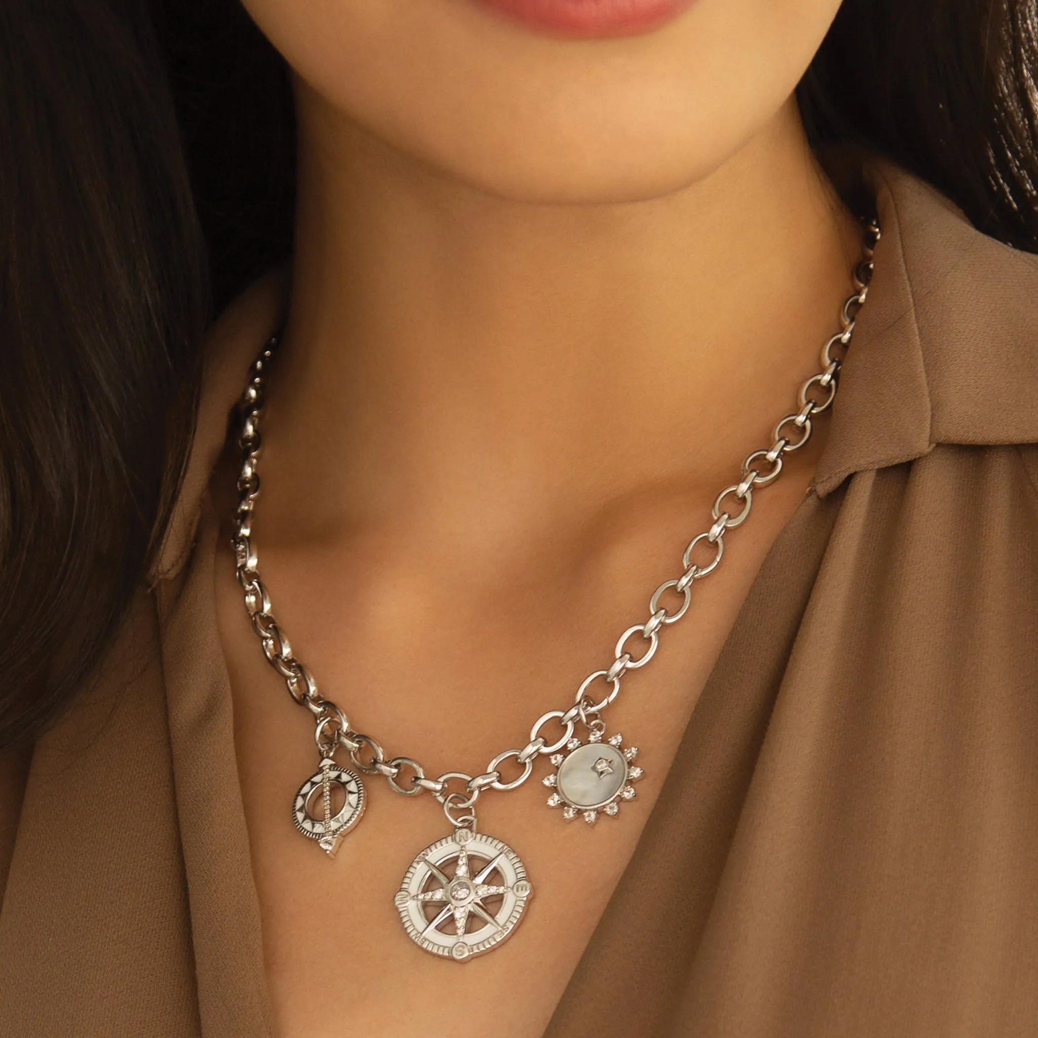 Trilogy Medallion Necklace