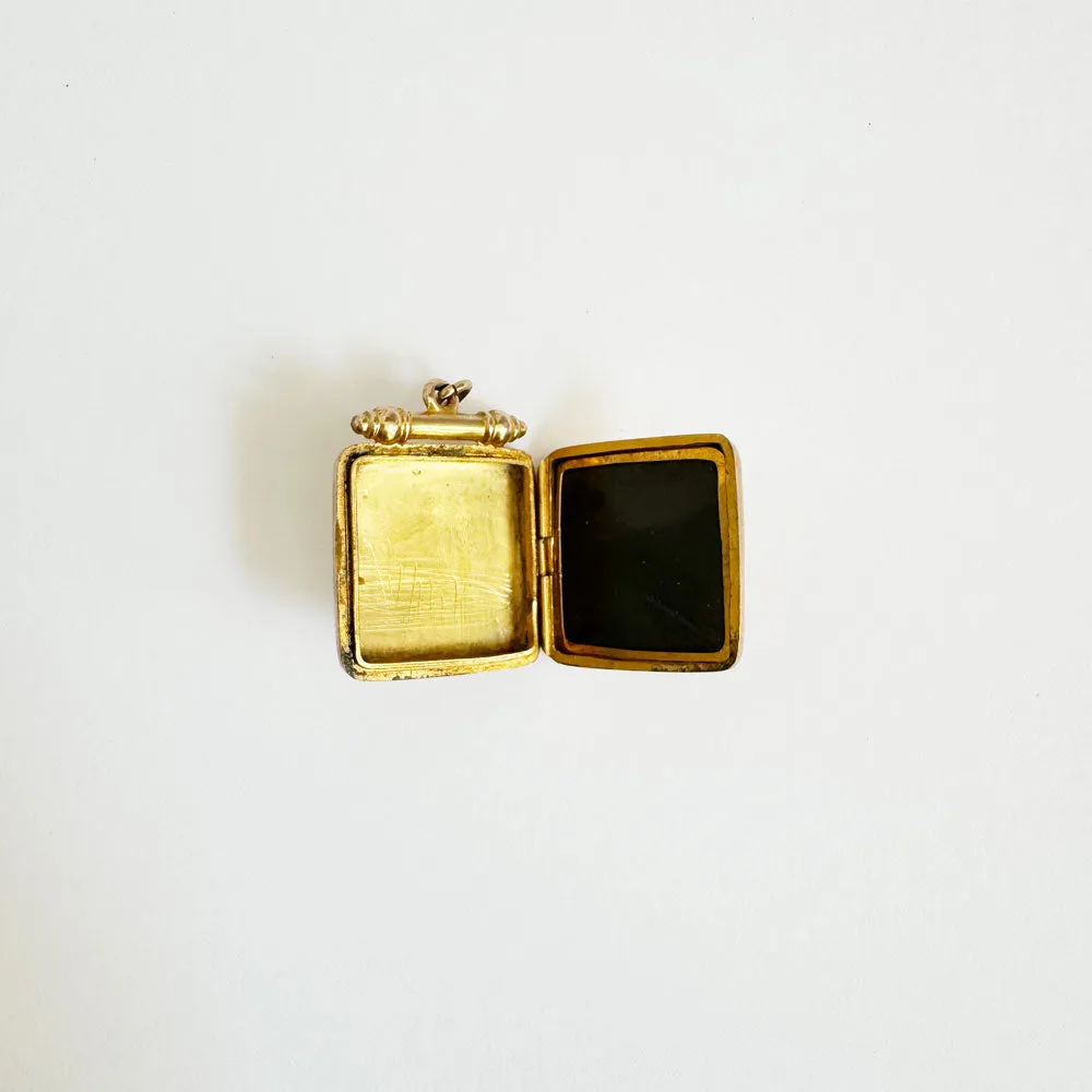 Vintage 9K Gold Square Locket