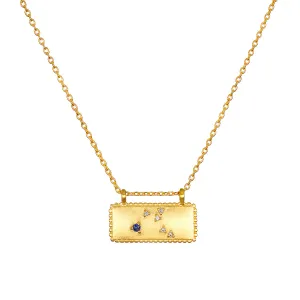 Virgo Zodiac Constellation Tablet Necklace